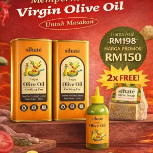 Minyak Zaitun Sihate Untuk Memasak - 2 Botol Pakej Keluarga